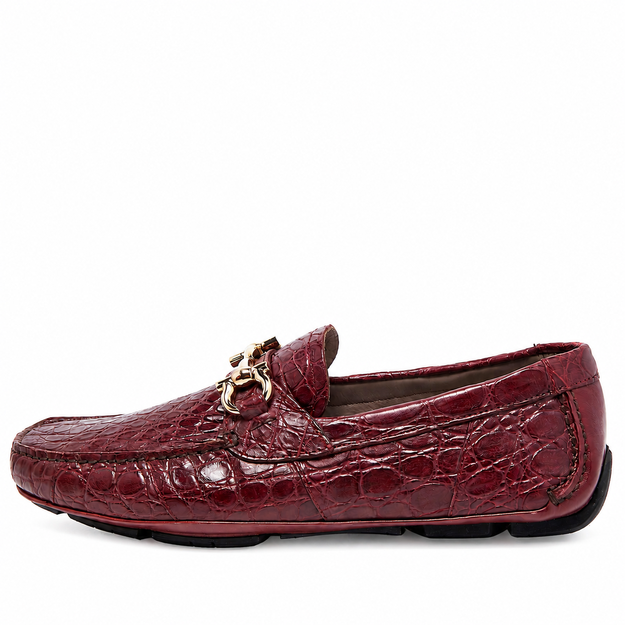Salvatore Ferragamo Croc Loafer Burgundy