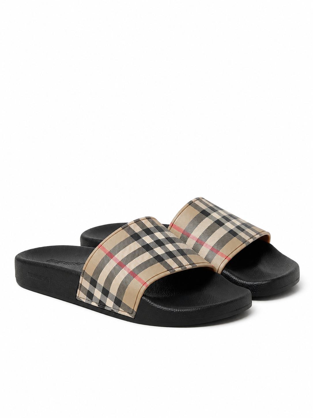 Burberry Plaid Slide Green