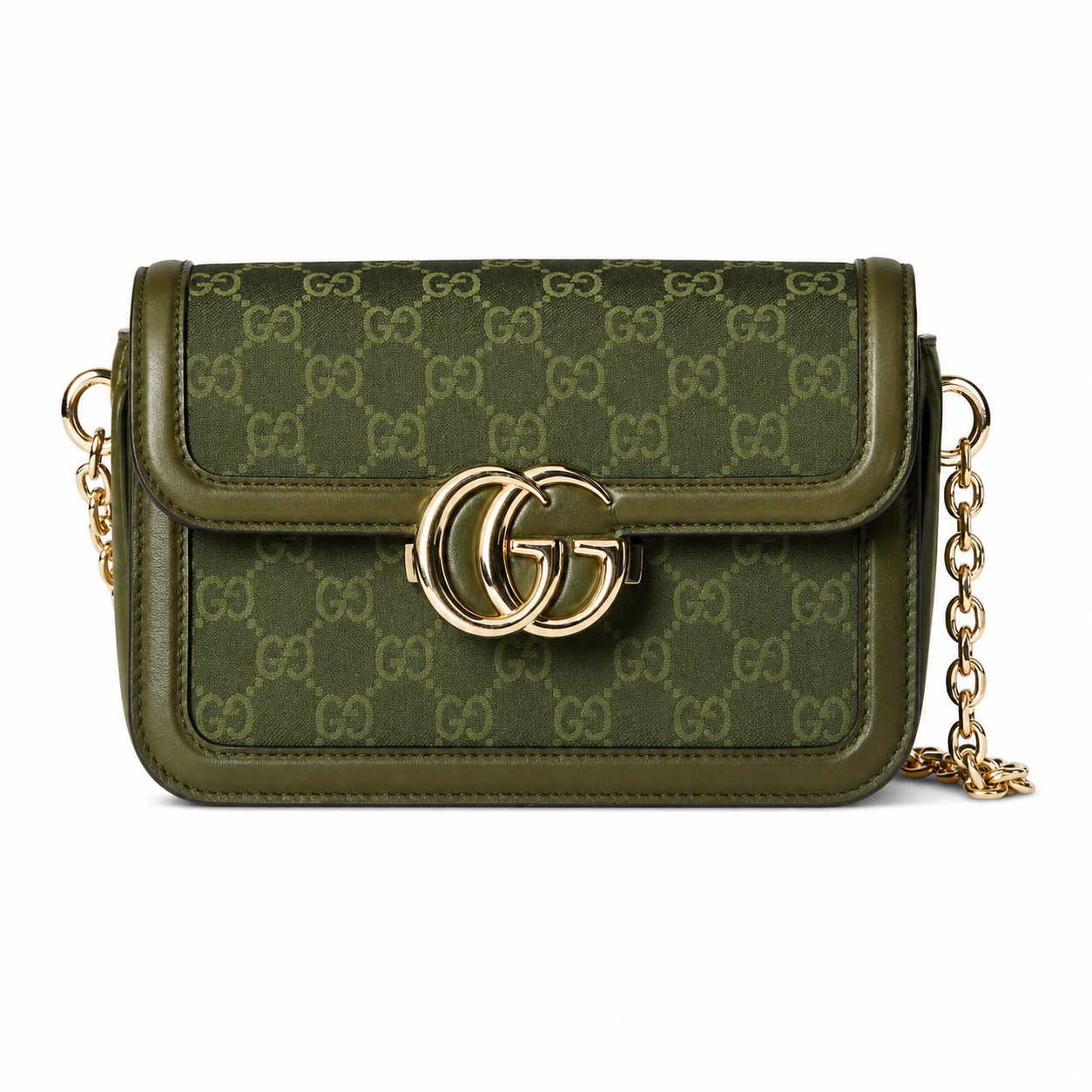 Gucci GG Marmont Chain Wallet Green