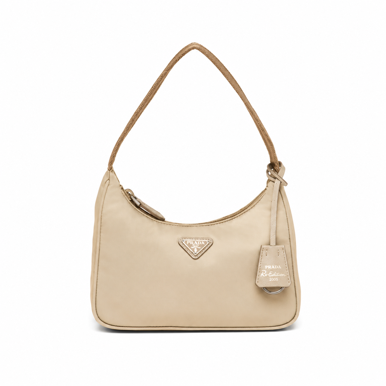 Prada Re-Edition Nylon Bag beige