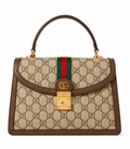 Gucci Ophidia Top Handle Bag Beige Brown