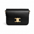 Celine Ava Triomphe Shoulder Bag Black