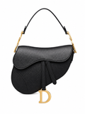 Dior Saddle Bag Black Grained Leather