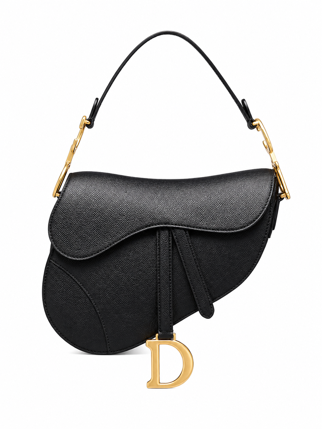 Dior Saddle Bag Black Grained Leather