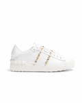 Valentino Women Rockstud Sneaker White Gold