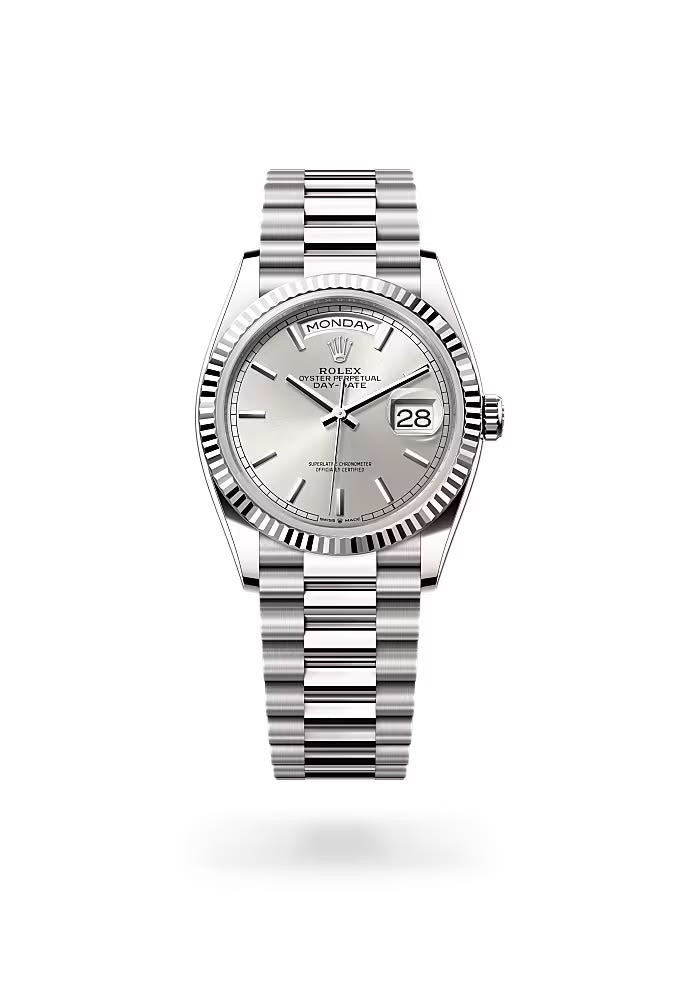 Rolex Day-Date Platinum Silver Dial