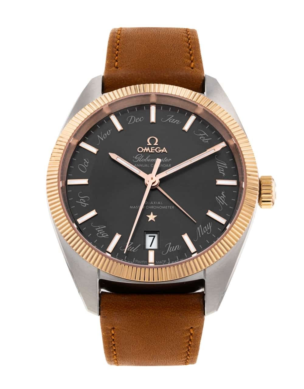 Omega Globemaster Annual Calendar Tan Leather