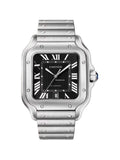 Cartier Santos Black Dial Steel