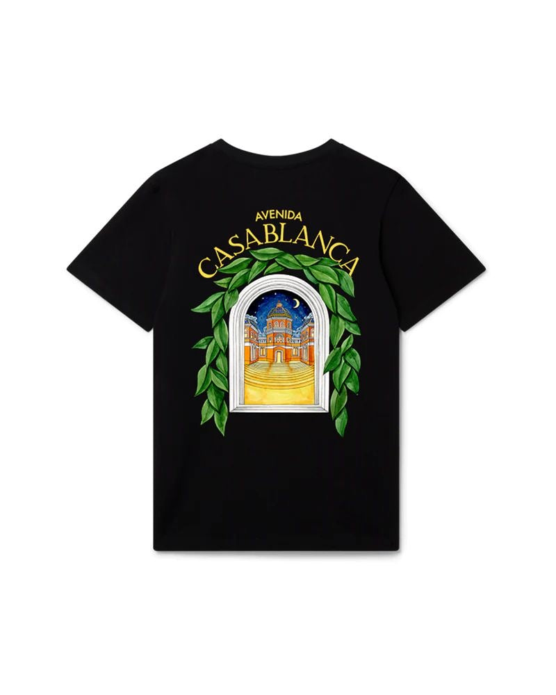 Casablanca Avenida Black Graphic T-Shirt
