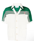 Casablanca Green Stripe Crochet Shirt