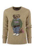 Ralph Lauren Polo Bear Sweater Beige Green