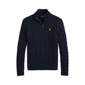 Ralph Lauren Cable Knit Quarter-Zip Sweater Navy