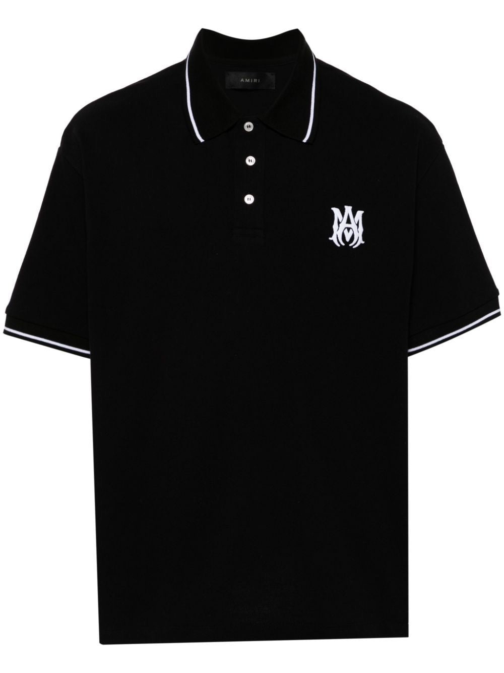 Amiri Black Logo Polo