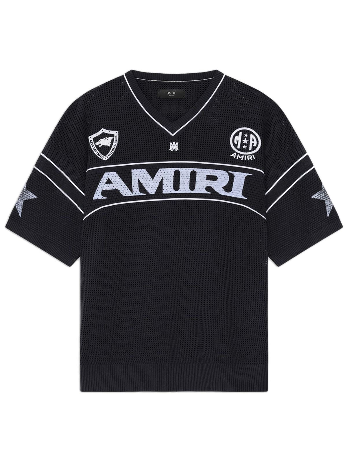 Amiri Black Football Mesh Jersey