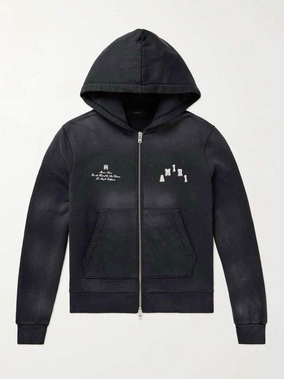 Amiri Black Zip Hoodie Logo