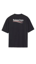 Balenciaga Black Wave Logo T-Shirt