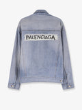 Balenciaga Denim Jacket Logo Tape Blue