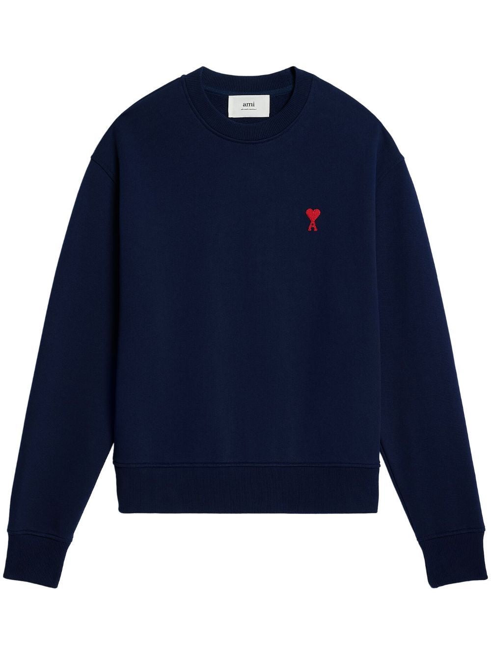 AMI Paris White Ami de Coeur Sweatshirt blue