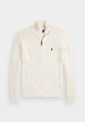 Ralph Lauren Cable Knit Full Zip Cream