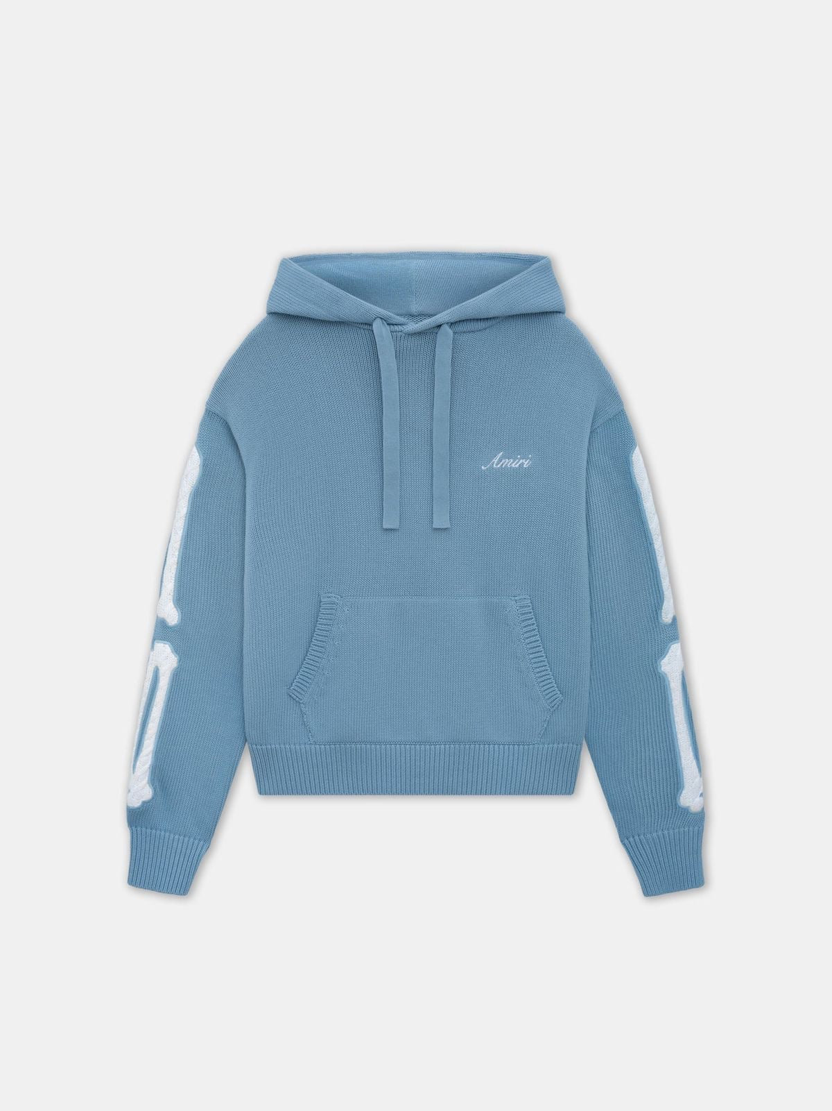Amiri Blue Bones Knit Hoodie