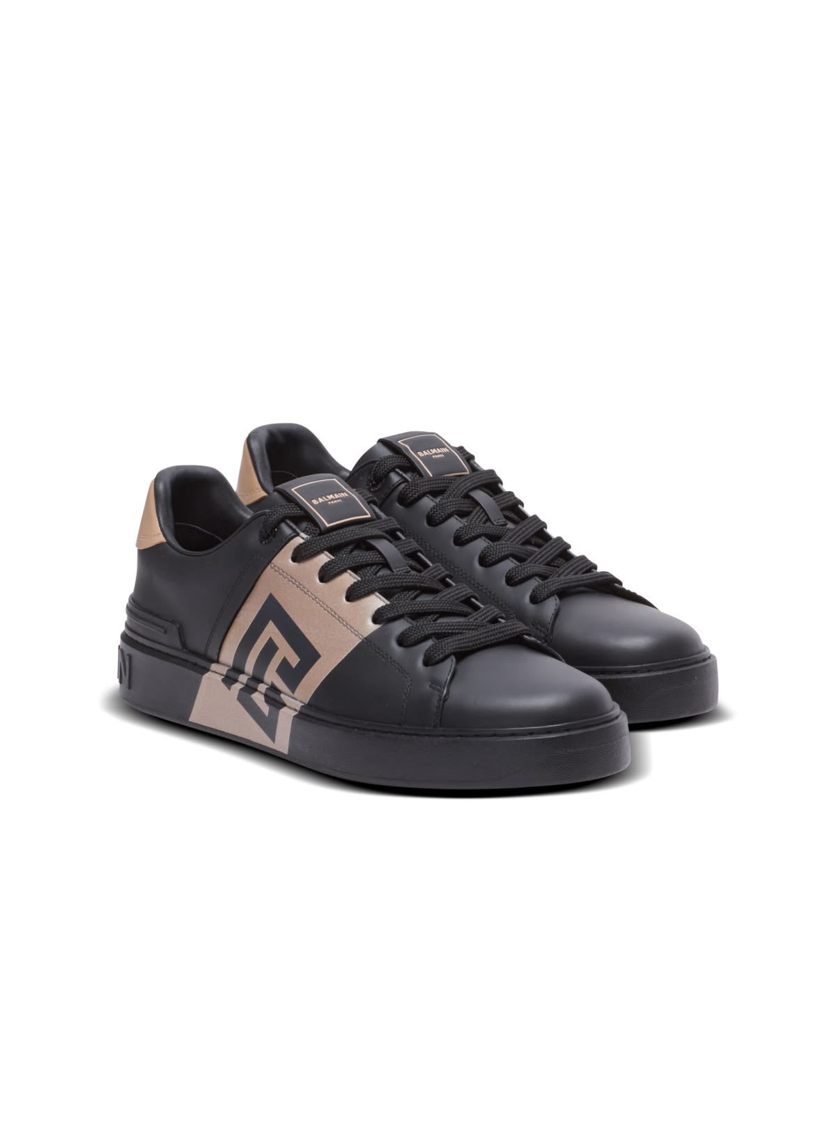 Balmain B-Court Sneaker Black Beige