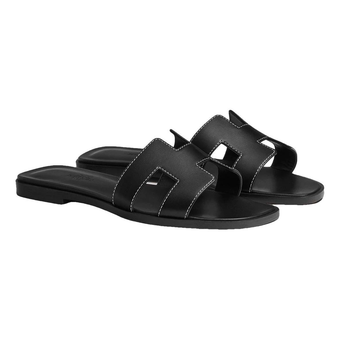 Hermès Oran Sandals Black