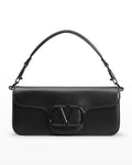 Valentino VLogo Locò Shoulder Bag Black Tonal