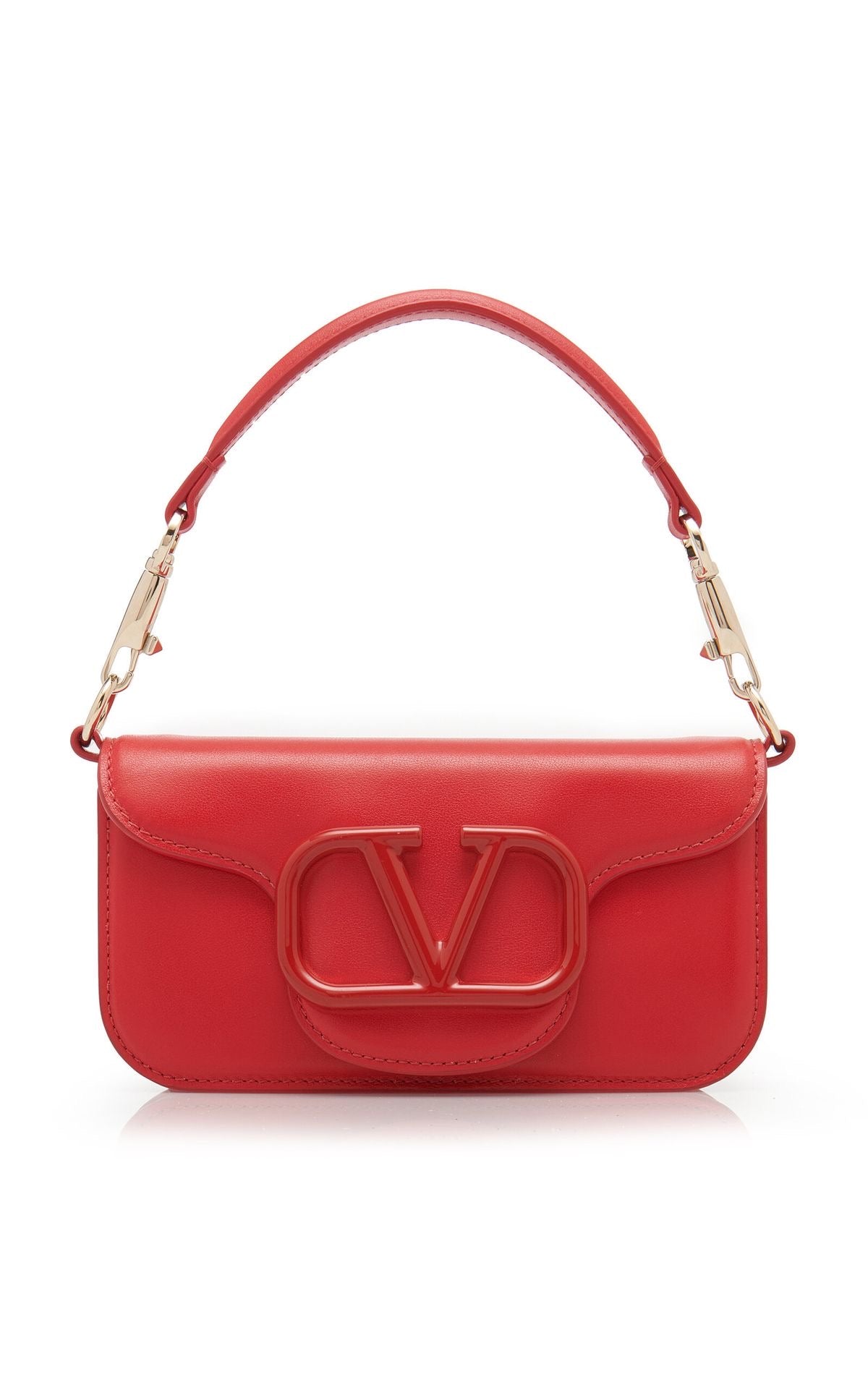 Valentino VLogo Locò Shoulder Bag Red