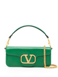 Valentino VLogo Locò Shoulder Bag Green