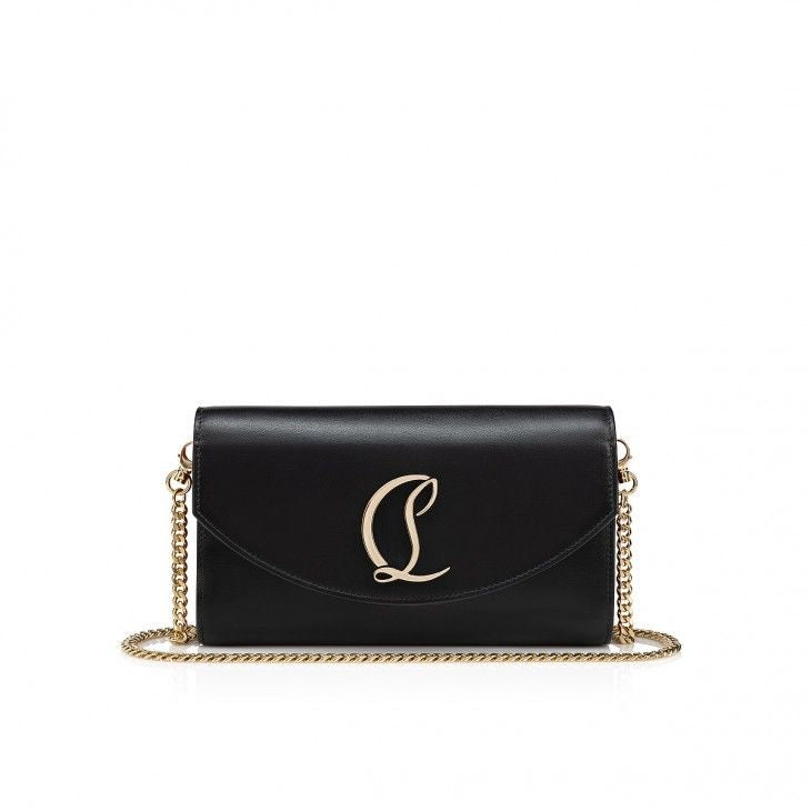 Christian Louboutin Loubi54 Wallet on Chain Black Patent