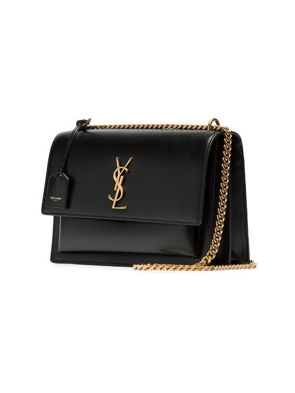 Saint Laurent Envelope Chain Shoulder Bag Black
