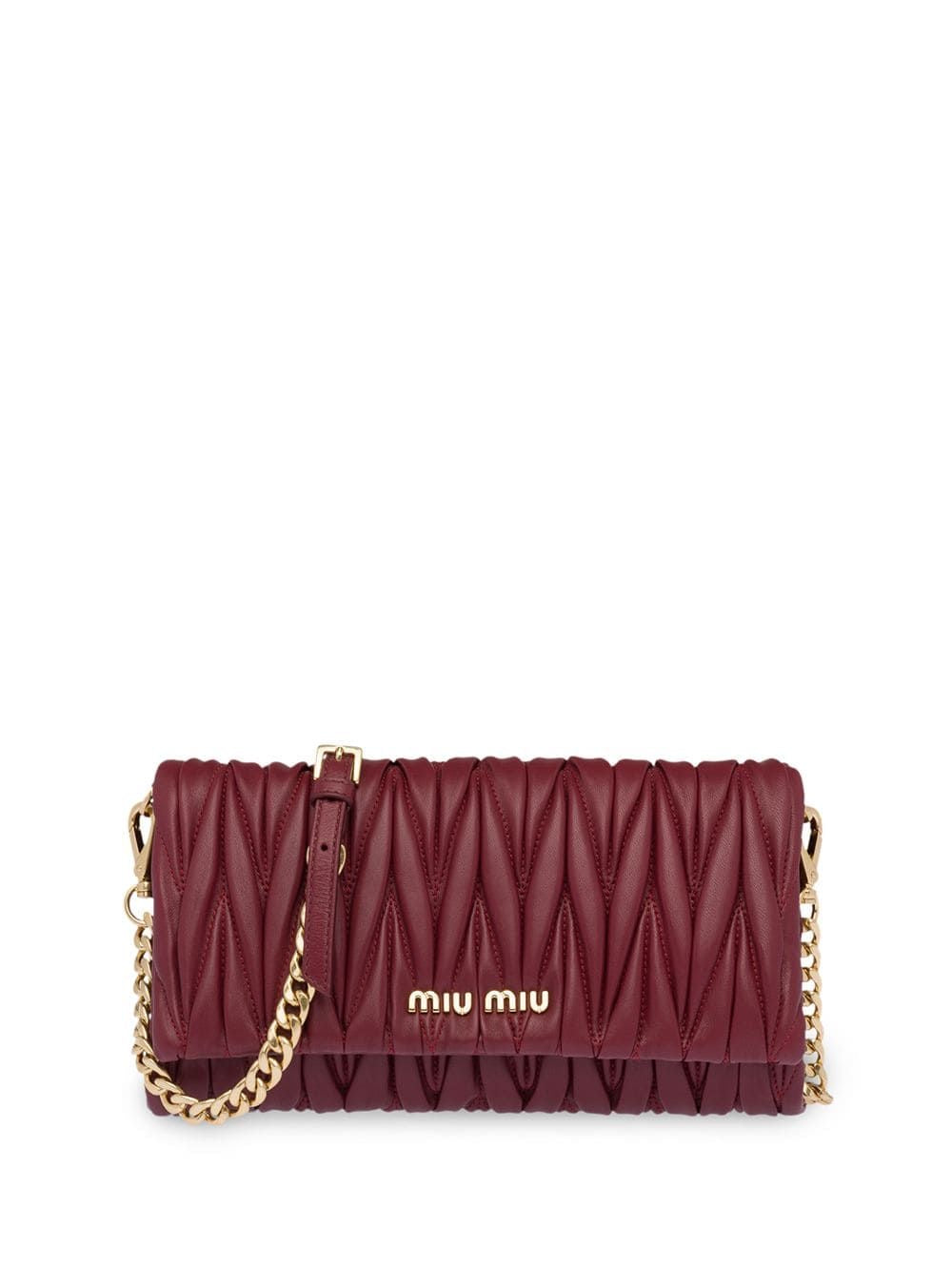 Miu Miu Arcadie Matelassé Bag Burgundy
